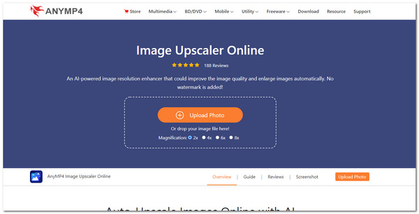 Anymp4 Image Upscaler 在線優化圖像