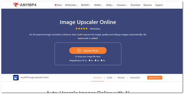 Anymp4 Image Upscaler Online Optimaliser bilde