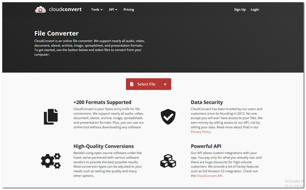 Cloudconvert Optimalizace obrázku pro web
