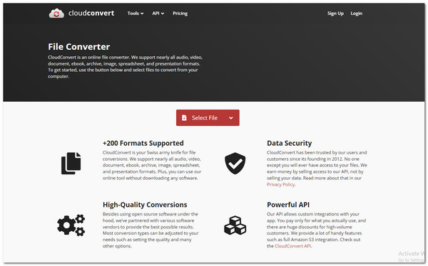 Cloudconvert Optimizar imagen para web