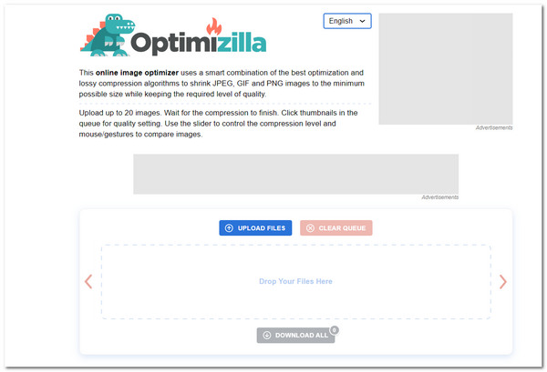 Optimizilla Kép optimalizálása