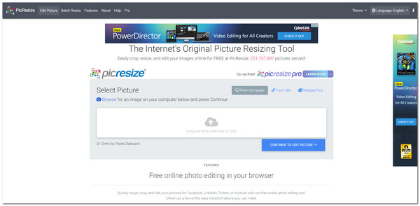 Основной интерфейс PicResize