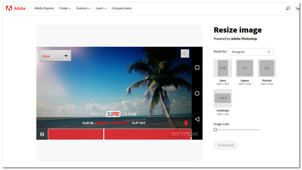 Adobe Express Foto Resizer