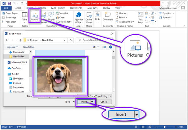 Achtergrond verwijderen uit een afbeelding in Word 2013 invoegen