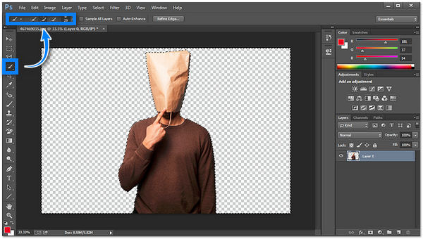 Remove Background from PNG Photoshop