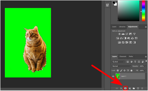 Adicionar máscara de camada do Photoshop