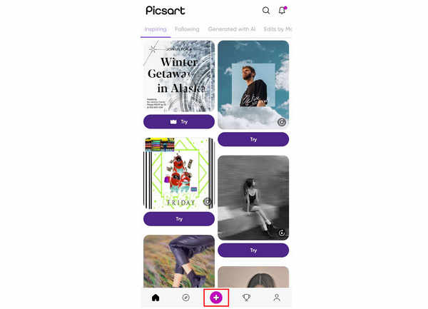 Picsart hozzáadása ikon