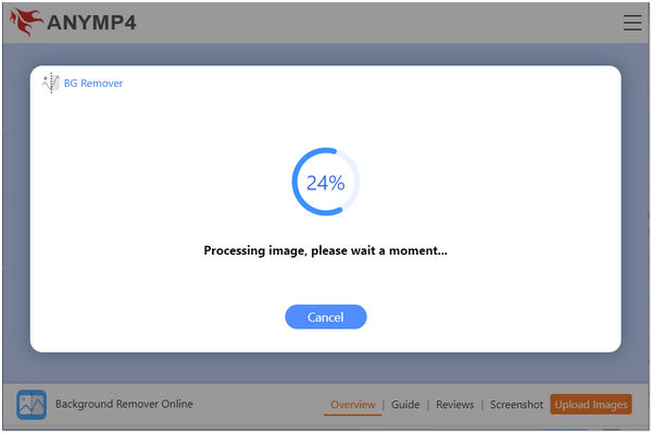 Remover plano de fundo do Google Slides AnyMP4 Process