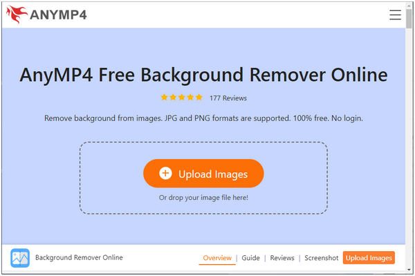 Remover fundo do Google Slides AnyMP4 Upload