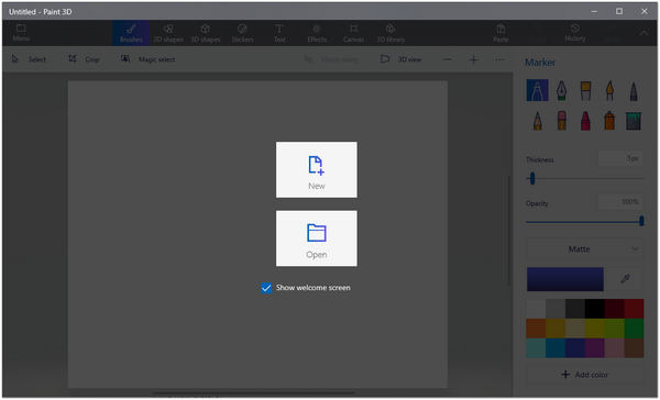 Remove Image Background in Paint Paint3D Open