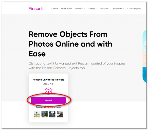 PicsArt Object verwijderen Afbeelding uploaden