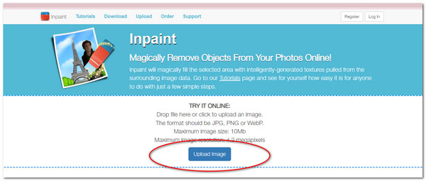 InPaint Remove Watermark Upload