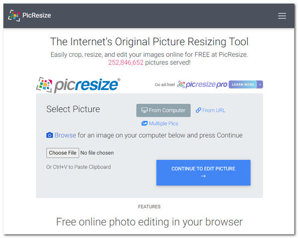 Picresize Ingrandisci foto