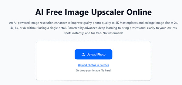 Upload Photo To Anymp4 Image Upscaler Online