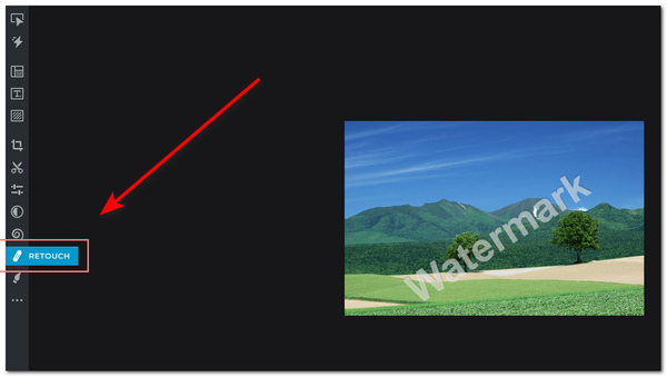 Pixlr Remover marca d'água Clique em Retoque