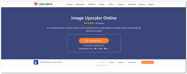 Upscaler de imagem AnyMP4 on-line