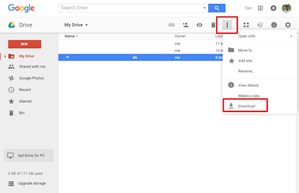 Google Drive bilgisayara