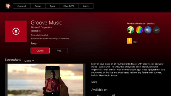 Установить Groove Music