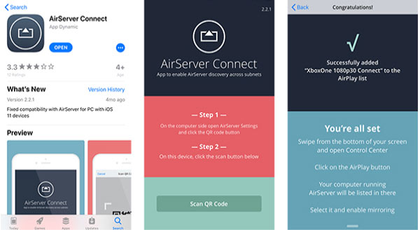 Otevřete aplikaci Airserver Connect