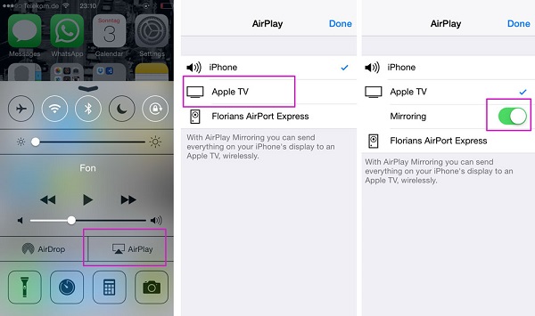 AirPlay Apple TV'yi Yansıtma