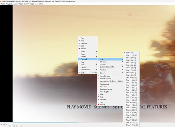 VLC DVD Menu Navigation