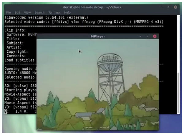 Mplayer Video Playing