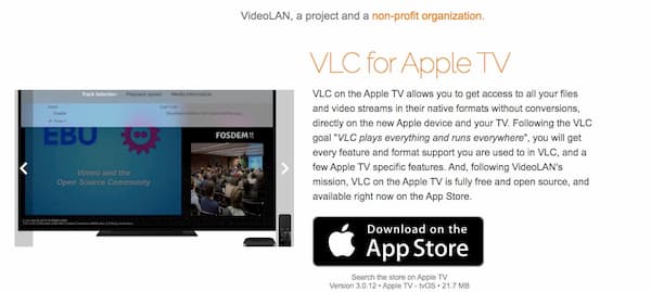 Descarga VLC para Apple TV