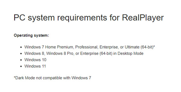 Realplayer Os Compatibility