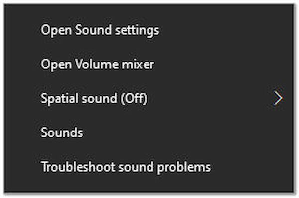 Open Sound Settings