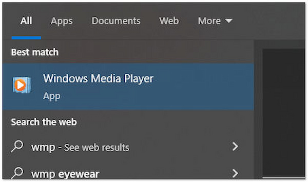 Avaa Windows Media Player