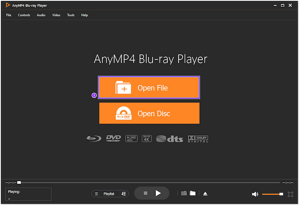 AnyMP4 Blu-ray aberto