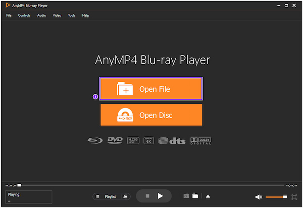 AnyMP4 Blu-ray Открыть