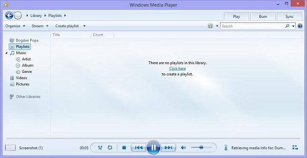 Di Windows Media Player 12