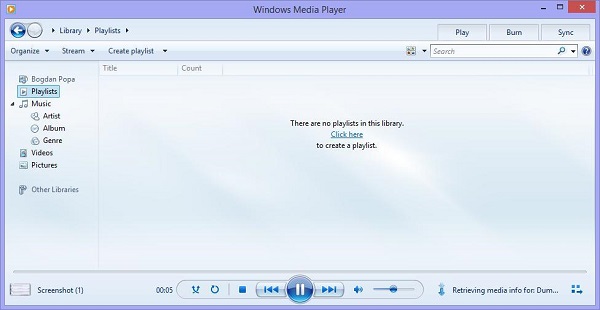 Windows媒體播放12的