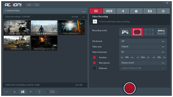 Action Framerate Settings