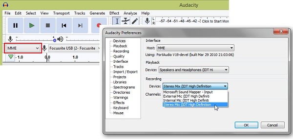 audacity not recording audacity not recording