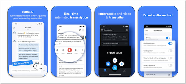 Notta Audio Recorder App
