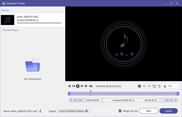 Audio Recorder Trim File