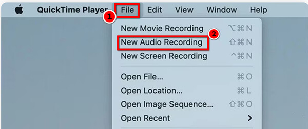 Quicktime New Audio Recording
