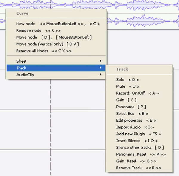 Traverso Audio Track Inputs