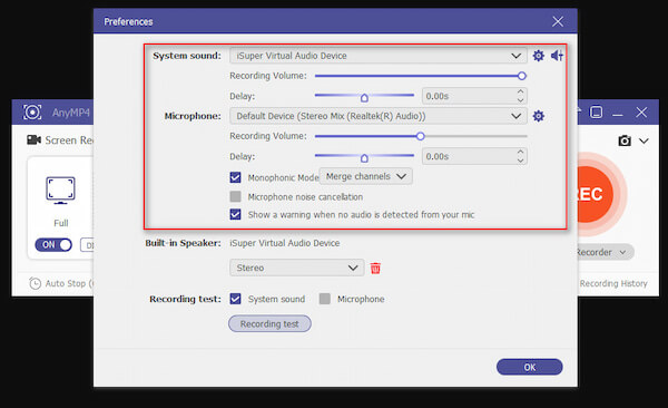 Configure Audio Settings