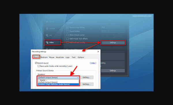 Select Correct Sound Device