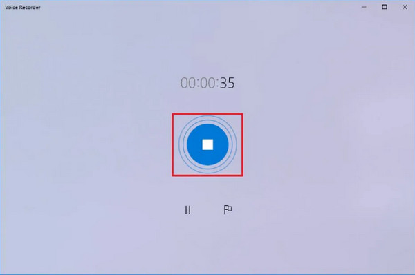 Windows Voice Recorder End Recording