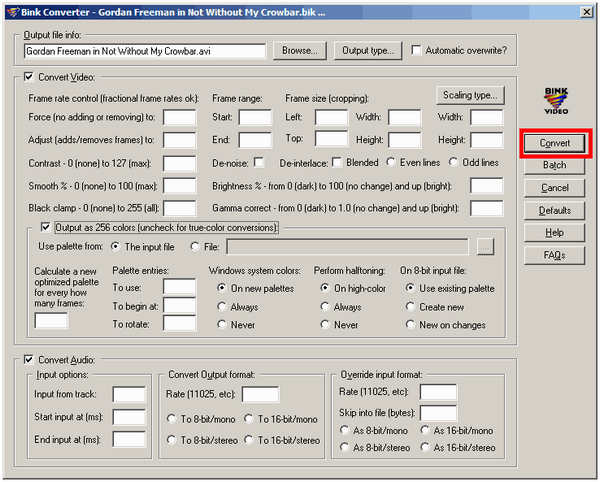 Knop RAD Converter converteren