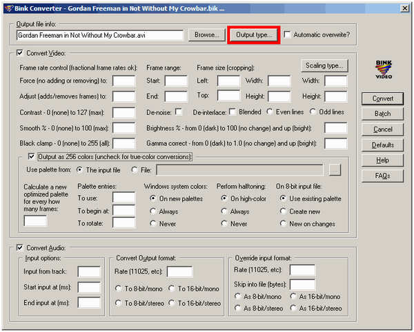 RAD Converter Output Type