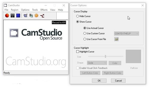 Camstudio hotkey