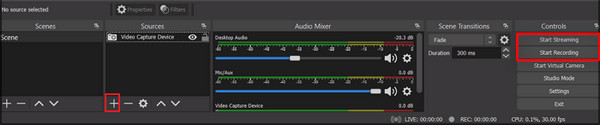 Start Stream Record Obs