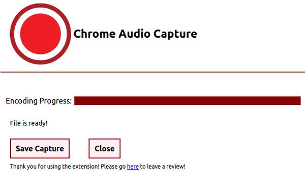 Chrome Audio snímání