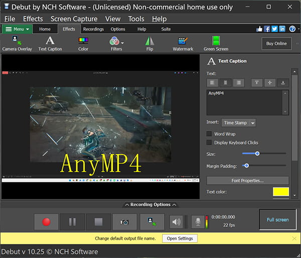 Debut Screen Recorder Drop Frames In Game Recording
