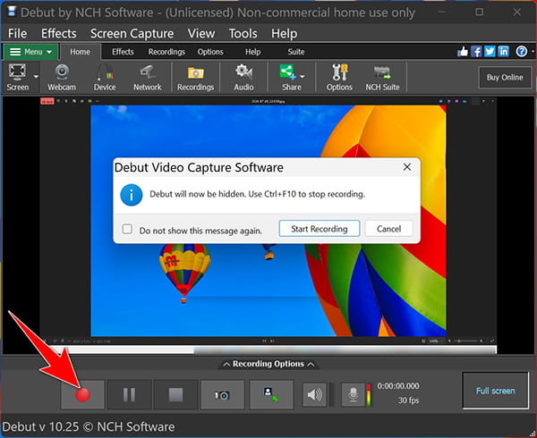 Debut Screen Recorder Record Video